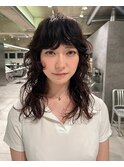似合わせウルフパーマ顔まわりデザインカット顔まわりレイヤー