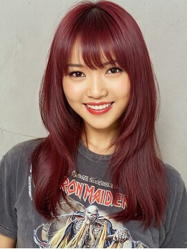 ドロシー(dorothy) ディープレッド　ミディアムロングレイヤー