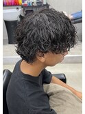 波巻きパーマ
