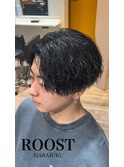 MEN’S HAIR/波巻ツイストスパイラル/フェザーパーマ/眉毛/原宿