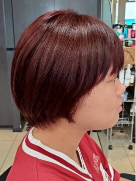 ヘアークリアー 春日部 おしゃれな大人のレッドカラー ブリーチなし ワインレッド