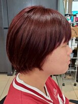 ヘアークリアー 春日部 おしゃれな大人のレッドカラー ブリーチなし ワインレッド