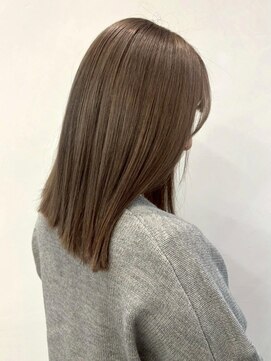 マップデザイン(map design) 縮毛矯正 ブラウンベージュ 透明感カラー ストレート 美髪 艶髪