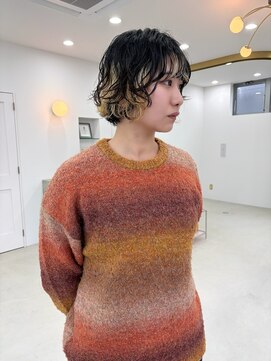 スヴニール(souvenir) ショートパーマ　ブリーチパーマ　ボブパーマ