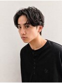 色気ある毛流れフェザーパーマアップバングビジネスシーンA0824