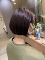 ヨファヘアー 岡本店(YOFA hair)&nbsp;柔らかさとパツっと感のいい具合で！お色は深みのあるピンク系！