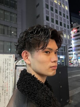 ヒロギンザ 新橋店(HIRO GINZA) コムドットやまとさん風センターパート×スパイラルパーマ