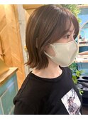 顔周りカット外ハネボブ