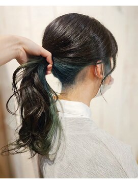 ロッコ 深谷店(ROCCO) #N.カラー＃インナーカラー＃グリーン【深谷】【美容室】