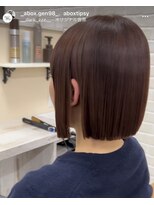 アボックス(abox)&nbsp;チョコレートブラウン × 切りっぱなしボブ