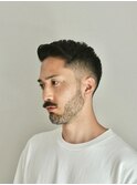 フェザーアップ　アップバング　フェードカット　バーバー