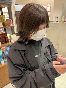 サラビューティーサイト 志免店(SARA Beauty Sight) 【琉希也style】インナーカラー/ラベンダーカラー/外ハネボブ