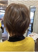(オシャレな白髪染めカーキベージュ)HIDE