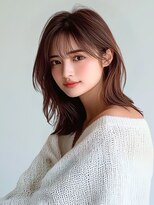 モニカ ヘアー(monica Hair)&nbsp;オレンジベージュ レイヤーカット 美髪 顔回りレイヤーカット