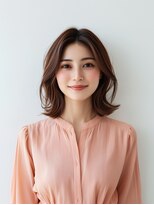 e.m.a プレミアムビューティーサロン 栄駅店(e.m.a PREMIUM BEAUTY SALON)&nbsp;フェミニンレイヤーボブ/イメチェン/美髪/ミディアム/髪型
