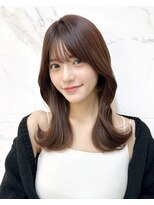 ミラリー トウキョウ(Mirareee Tokyo) 20代30代40代◎前髪パーマ韓国風巻きくすみベージュお団子ヘア