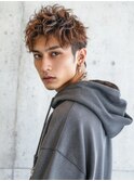 ツイストスパイラルパーマ ツーブロック ベリーショート 20代