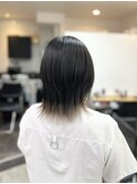 ＊SAKI＊ウルフ×裾カラー×グレージュ