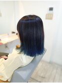 切りっぱなしミディアムヘア