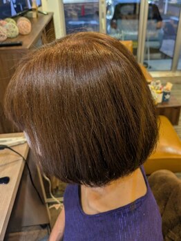 プチカラリ(Petit)の写真/《女性1人が営むカラー専門店》オーガニック成分配合の頭皮と髪に優しいカラーを使用◇全体染め¥3200~