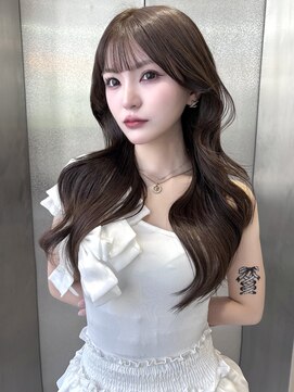 ボタン 熊本(VOTAN) オリーブグレージュ/レイヤーカット/韓国ヘア/ブリーチなし