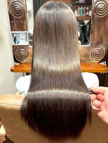 ハーシーバイアポロ 相模大野(HERSHE by apollo) x髪質改善/ホワイトグレージュ/レイヤーカット/チェリーブラウン