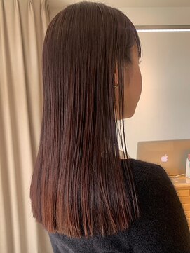透明感ナチュラルブラウン/ストレート/髪質改善