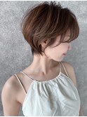 オリーブベージュシャギーボブ透明感カラー30代40代50代60代銀座