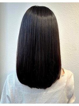 カバーヘア ブリス 大宮西口(COVER HAIR bliss) 髪質改善/縮毛矯正/黒髪ミディアムレイヤー/ダークアッシュp大宮
