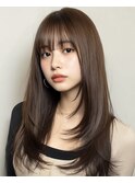 ココアベージュ/オリーブグレー/小顔/黒髪[立川/髪質改善]