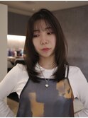 レイヤーカット/セミロング/顔まわり/銀座
