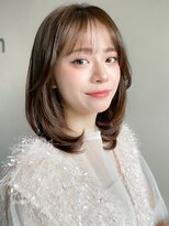 リヤン 表参道(lyann)&nbsp;サイドバングダークパープルシースルーバング艶感ワンカール