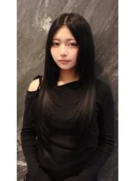 アンブル リュクス 池袋(amble luxe)&nbsp;韓国風ブラックロングレイヤー