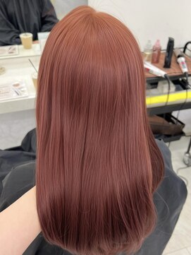 アイトーキョーエス 渋谷(AI TOKYO S) ブリーチなしカラーダブルカラーコーラルピンクイルミナカラー
