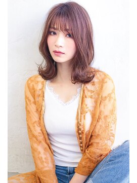 ハピネス クローバー 学園前店(Happiness CLOVER) 【中井翔平】小顔　外ハネ　くびれセミディ　ラベンダーアッシュ