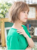 ■外国人風オリーブカラー外ハネミディ110★大宮20代30代40代
