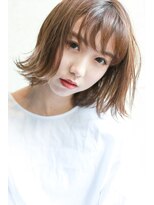 ラフィス ヘアー センス 広島袋町店(La fith hair SEnSE) 【La fith】 外はね×切りっぱなしミディアムスタイル