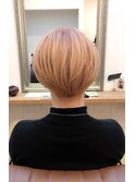 ハンサムショート20代30代人気☆透明感ブロンドベージュショート