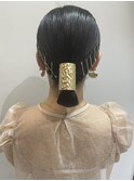 結婚式二次会花火大会にも♪タイトシニヨン☆タイトヘアアレンジ