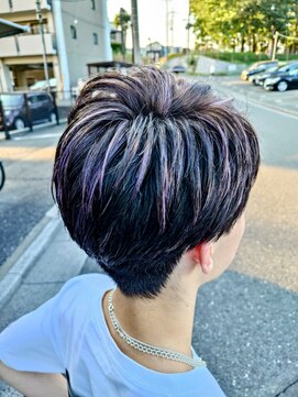 ラボーテイサミヘアーイースト(La.beaut'e ISAMI HAIR EAST) MEN’S HAIRハイライトマッシュパーマ〈理容室〉東浦和メンズ