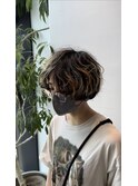 マッシュパーマブリーチパーマ20代髪型