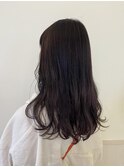 ダークパープルカラー　浅草　美容室　着付け　卒業式