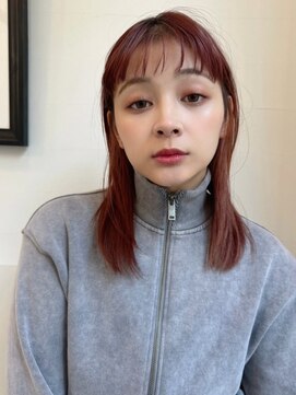 ハニー 町田(HONEY) ワイドバング　レイヤー　チェリーレッド　カシスピンク