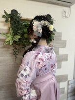 ロカット サロン(Roquat Salon)&nbsp;袴着付けとヘアセット【ヘアアレンジ/立川/袴着付/立川/立川】