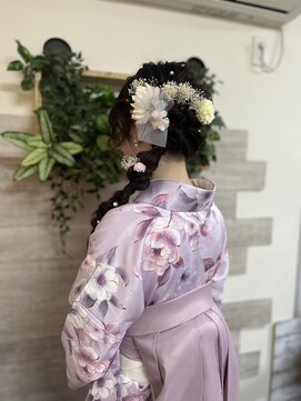 ロカット サロン(Roquat Salon) 袴着付けとヘアセット【ヘアアレンジ/立川/袴着付/立川/立川】