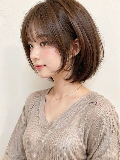 大人可愛い小顔前下がりボブ×ナチュラルボブ×ミニボブ20代30代