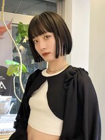 ビファインクーアヴェダ(Be fine coo AVEDA) ワイドバング スクエアボブ ダークトーンアッシュカラー