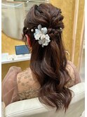 ハーフアップ＊結婚式【Zina北千住ミルディス通り】