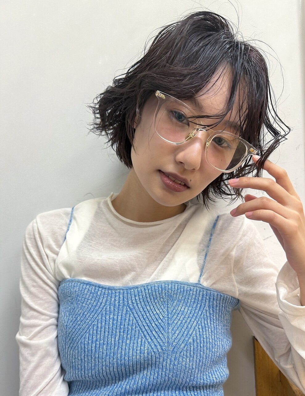 【1番人気★ご新規様】透け感カラー+似合わせカット+3Step Tr \15000→￥9500