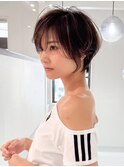 ミニウルフレイヤーカット顔周り前髪韓国ショートボブ/大宮